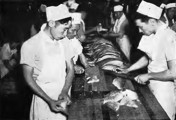 apanese fish butchers at the Santa Anita (California) Assembly Center