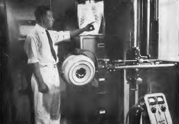 A technician in X-Ray laboratory at Pomona (California) Assembly Center