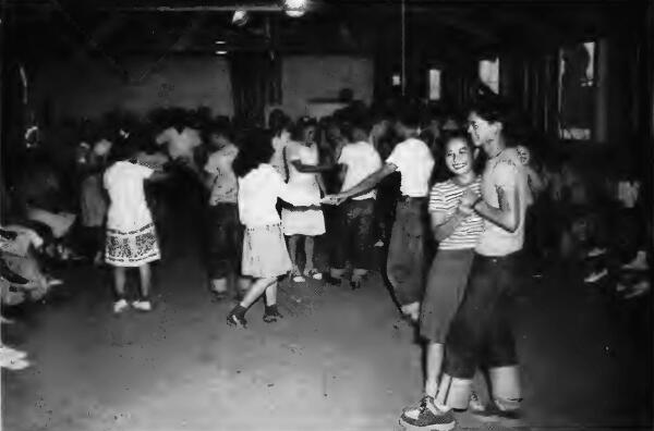 A dance scene at Fresno (California) Assembly Center