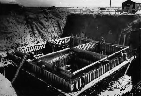 Deep below the sod of Heart Mountain Relocation Center, near Cody, Wyoming, once pounded by buffalo herds, rise the forms of reinforced concrete to house Imhoff or sanitary tank