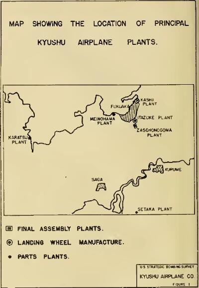 Kyushu Airplane Plants Map