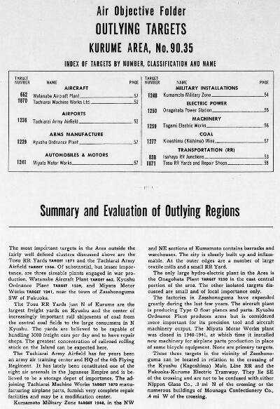 Summary and Evaluation of Outlying Targets